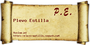 Plevo Estilla névjegykártya